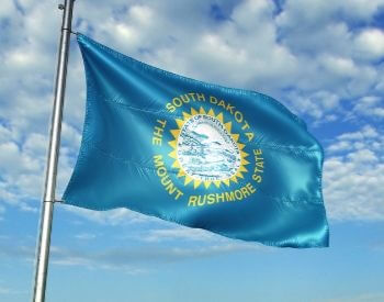 A picture of the flag of the U.S. state of South Dakota