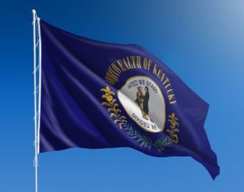 A picture of the U.S. state flag of Kentucky, USA