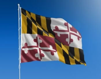 A picture of the U.S. state flag of Maryland, USA