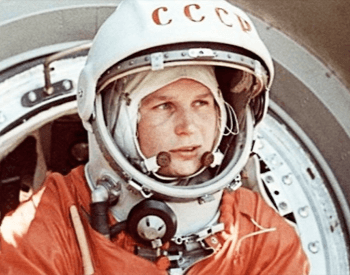 A photo of Valentina Tereshkova, the first woman in space