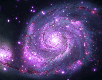 An x-ray photo of the Whirlpool Galaxy
